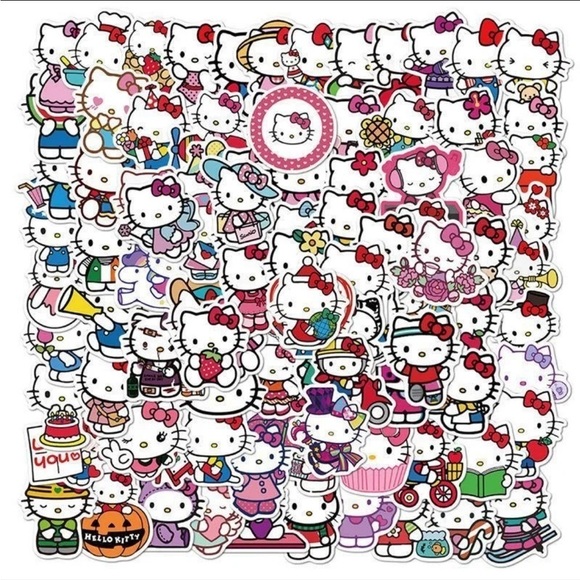 100 Hello Kitty stickers - Picture 1 of 2